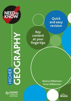 Paperback Need to Know: Higher Geography Book