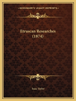 Paperback Etruscan Researches (1874) Book