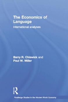 Paperback The Economics of Language: International Analyses Book