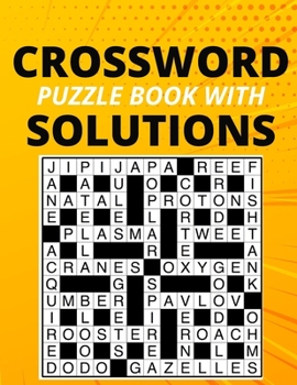 Paperback Crossword puzzle book with solutions: School zone crossword puzzles Book