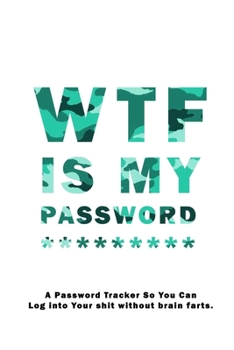 WTF Is My Password: Notebook, password book small 6” x 9” 120 Pages Organizer/Log Book/ Reminder/Notebook for Passwords and Shit/Password Book/Gift for Friends/Coworkers/Seniors/Mom/Dad/