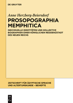 Hardcover Prosopographia Memphitica [German] Book