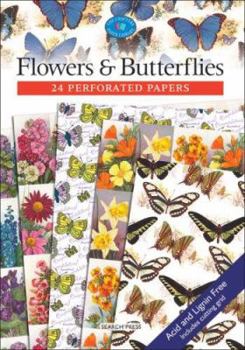 Paperback Flowers & Butterflies (The Crafter's Paper Library) Book