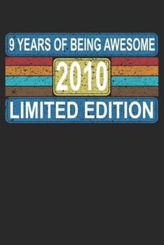 Paperback 9 Years Of Being Awesome: Blank Lined Journal, Old School, Happy 9th Birthday Notebook, Diary, Logbook, Perfect Gift For 9 Year Old Boys And Gir Book
