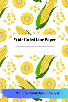 Paperback Cute Corn Theme Wide Ruled Line Paper Book