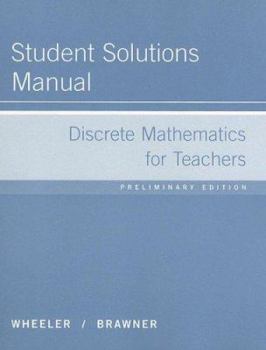 Paperback Discrete Mathematics for Teachers Student Solutions Manual Book