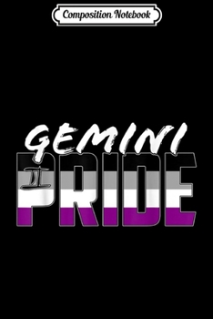 Paperback Composition Notebook: Asexual Gemini Pride Flag Zodiac Sign Journal/Notebook Blank Lined Ruled 6x9 100 Pages Book