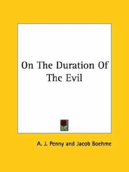 Paperback On The Duration Of The Evil Book