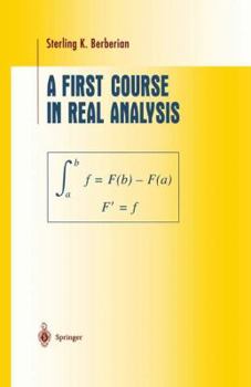 Hardcover A First Course in Real Analysis Book