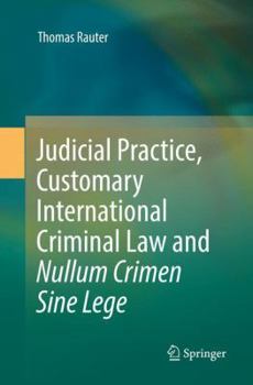 Paperback Judicial Practice, Customary International Criminal Law and Nullum Crimen Sine Lege Book
