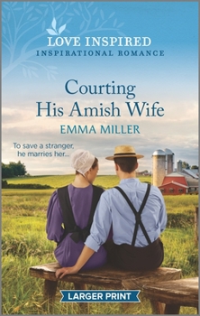 Mass Market Paperback Courting His Amish Wife [Large Print] Book