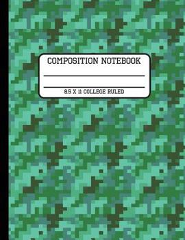 Paperback Composition Notebook College Ruled: Green Camo Back to School Quad Writing Book for Students 8.5 x 11 inches Book