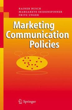 Hardcover Marketing Communication Policies Book
