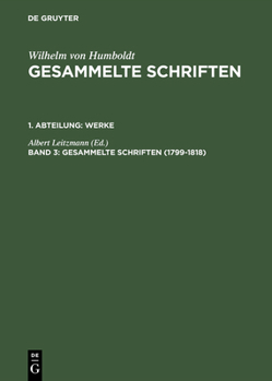 Hardcover Gesammelte Schriften, Band 3, Gesammelte Schriften (1799-1818) [German] Book