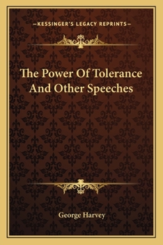 Paperback The Power Of Tolerance And Other Speeches Book