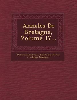 Paperback Annales de Bretagne, Volume 17... [French] Book