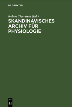 Hardcover Skandinavisches Archiv Für Physiologie [German] Book