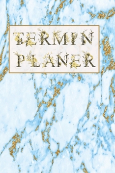 Terminplaner: Wochenplaner für das Jahr 2020 | Planer, Taschenkalender von Januar bis Dezember | schickes himmelblau Marmor Optik mit Gold | ... Organisiere und notiere (German Edition)