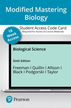 Printed Access Code Modified Mastering Biology with Pearson Etext -- Access Card -- For Biological Science (18-Weeks) Book