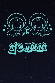 Gemini - My Cute Zodiac Sign Notebook: Horoscope Notepad for Kids - 120 Pages, blanc lined, 6" x 9"  - Astrology Drawing Pad, Diary