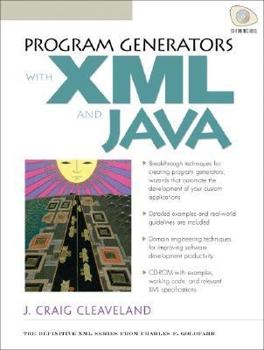 Paperback Program Generators with XML and Java [With CDROM] Book