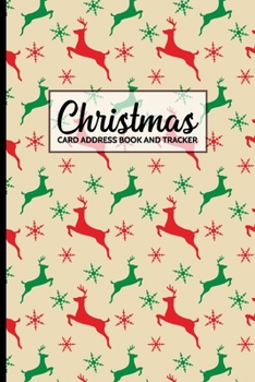 Paperback Christmas Card Address Book and Tracker: A 6 Year Address Record Book