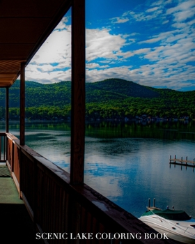 Paperback Scenic Lake template Coloring Book sir Michael limited edition: lake george New York coloring book