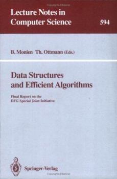 Paperback Data Structures and Efficient Algorithms: Final Report on the Dfg Special Joint Initiative Book