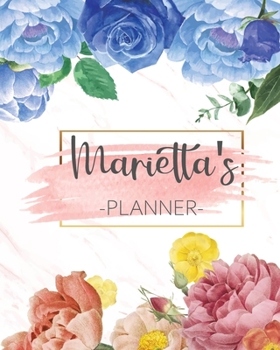 Paperback Marietta's Planner: Monthly Planner 3 Years January - December 2020-2022 - Monthly View - Calendar Views Floral Cover - Sunday start Book