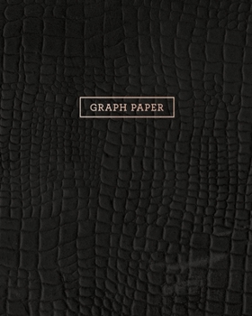 Graph Paper: Executive Style Composition Notebook - Black Alligator Skin Leather Style, Softcover | 8 x 10 - 100 pages (Office Essentials)