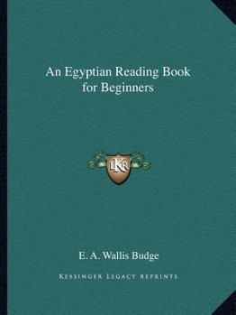 Paperback An Egyptian Reading Book for Beginners Book
