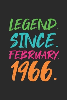 Legend Since February 1966: Journal for Birthday Gift Idea - Graph Ruled Notebook