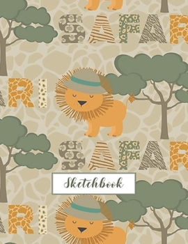 Paperback Sketchbook: Safari Lion Journal for Kids Extra Large 8.5x11 Drawing Pad for Sketching and Doodling Book