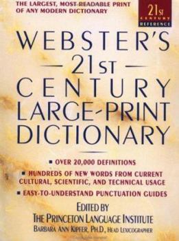 Paperback Webster's 21st Century Large Print Dictionary [Large Print] Book