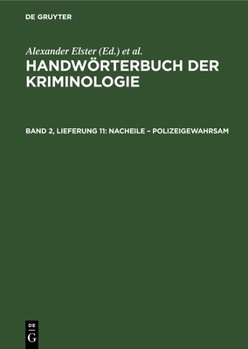 Hardcover Nacheile - Polizeigewahrsam [German] Book