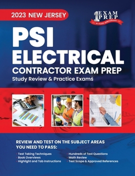 Paperback 2023 New Jersey PSI Electrical Contractor Exam Prep: 2023 Study Review & Practice Exams Book