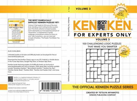 Paperback KenKen: For Expert Only, Volume 3 Book