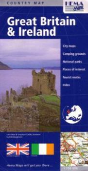 Hardcover Great Britain & Ireland, Country Map: City Maps, Camping Grounds ... Index: 1:750 000 Book