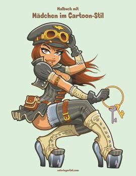 Paperback Malbuch mit M?dchen im Cartoon-Stil 2 [German] Book