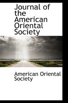 Paperback Journal of the American Oriental Society Book