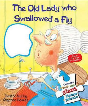 Hardcover The Old Lady Who Swallowed a Fly. Illustrated by Stephen Holmes Book