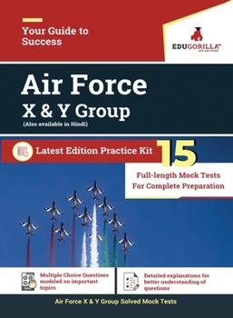 Paperback Air Force X & Y Group 2021 15 Full-length Mock Tests For Complete Preparation Book
