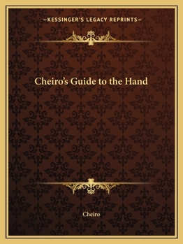 Paperback Cheiro's Guide to the Hand Book