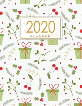 Paperback 2020 Planner: Weekly & Monthly Planner + Calendar Views - Christmas Planner Book