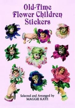 Paperback Old-Time Flower Children Stickers Book