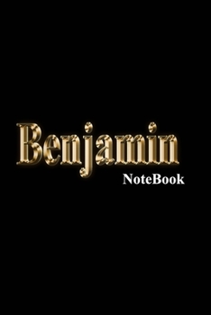 Paperback Benjamin Notebook: Name Monogram 9 x 6 Blank, lined writing Journal/Notebook diary, and notes Book