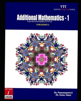 Paperback Additional Mathematics - 1: Additional Mathematics - for VTU Lateral Entry students Book