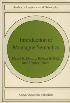 Hardcover Introduction to Montague Semantics Book