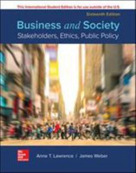 Paperback ISE BUSINESS AND SOCIETY: STAKEHOLDERS ETHC PUBLIC POLICY Book