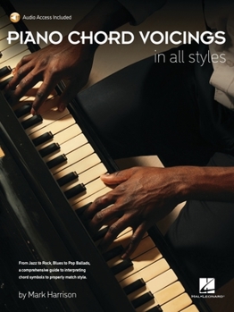 Paperback Piano Chord Voicings in All Styles: With Audio Access Included, by Mark Harrison Book